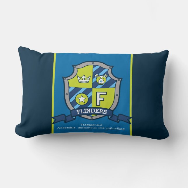 Letter F Flinders name meaning custom Lumbar Pillow (Front)
