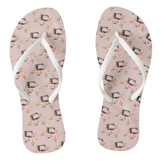 Letter F Flip Flops (Footbed)