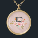 Letter F Gold Plated Necklace<br><div class="desc">🖤</div>