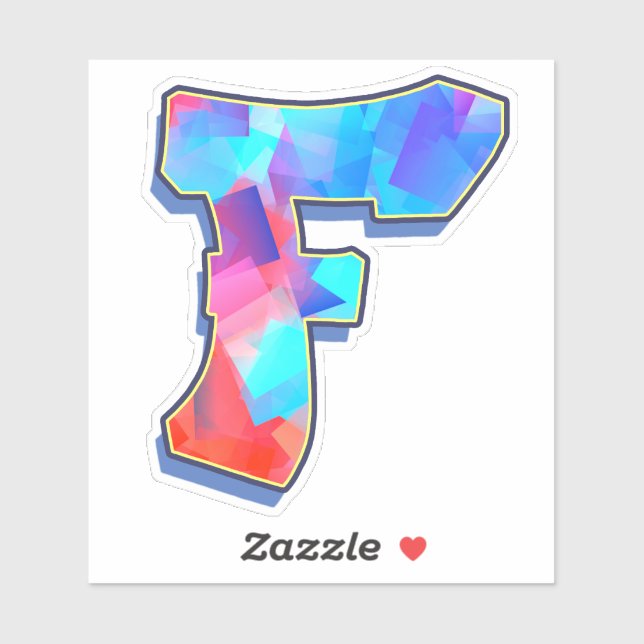 Letter F _ Graffiti Alphabet Letters Sticker (Sheet)