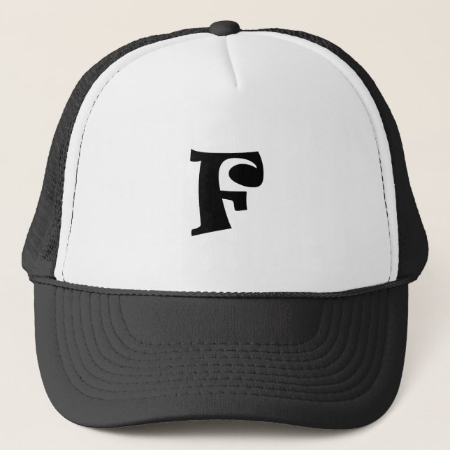 Letter F_large Trucker Hat (Front)