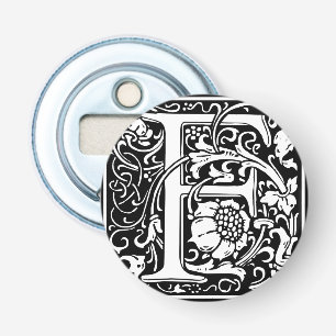 Letter F Medieval Monogram Art Nouveau Bottle Opener