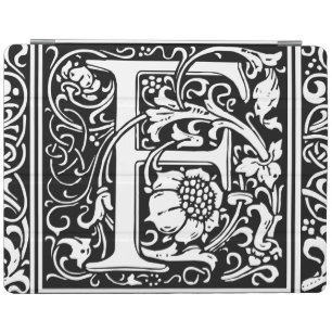 Letter F Medieval Monogram Art Nouveau iPad Smart Cover