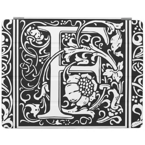 Letter F Medieval Monogram Art Nouveau iPad Smart Cover