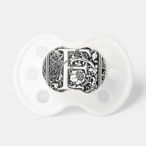 Letter F Medieval Monogram Art Nouveau Pacifier