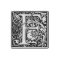 Letter F Medieval Monogram Art Nouveau
