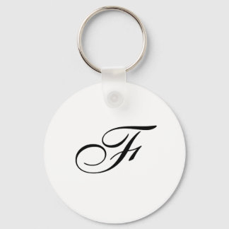 Letter F Monogram Keychain