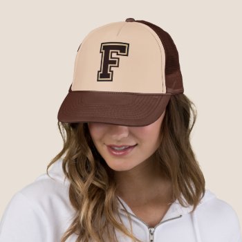 Letter "f" Monogrammed Trucker Hat by TomR1953 at Zazzle