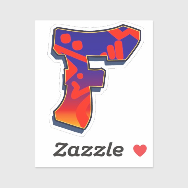 Letter F - Night Sky Sticker (Sheet)