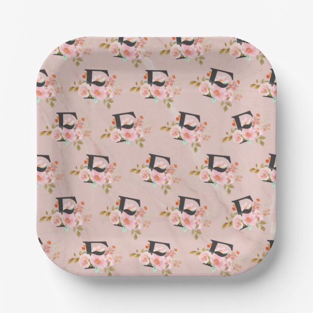 Letter F Paper Plates (Front)