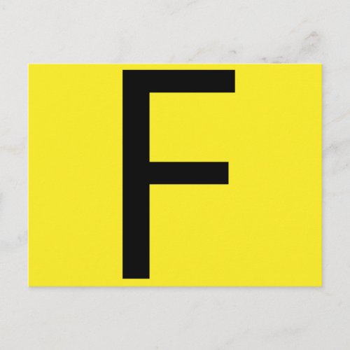 Letter F periodic table Postcard