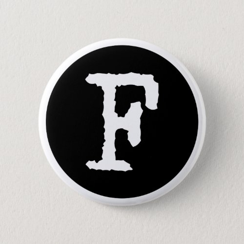 Letter F Pinback Button