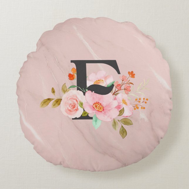 Letter F Round Pillow (Front)