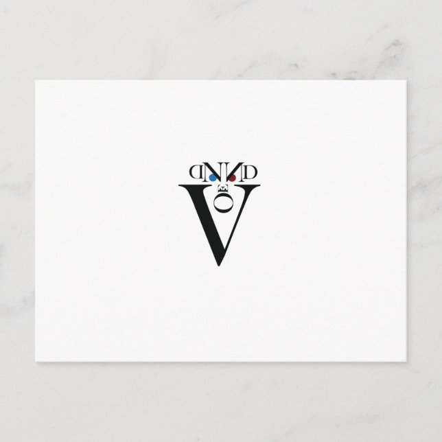 Letter Face Postcard (Front)