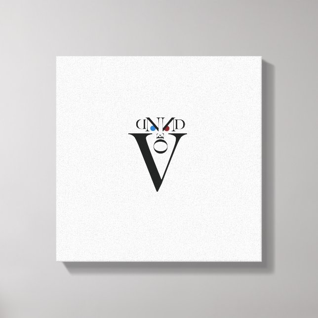 Letter Face Wrapped Canvas Print (Front)