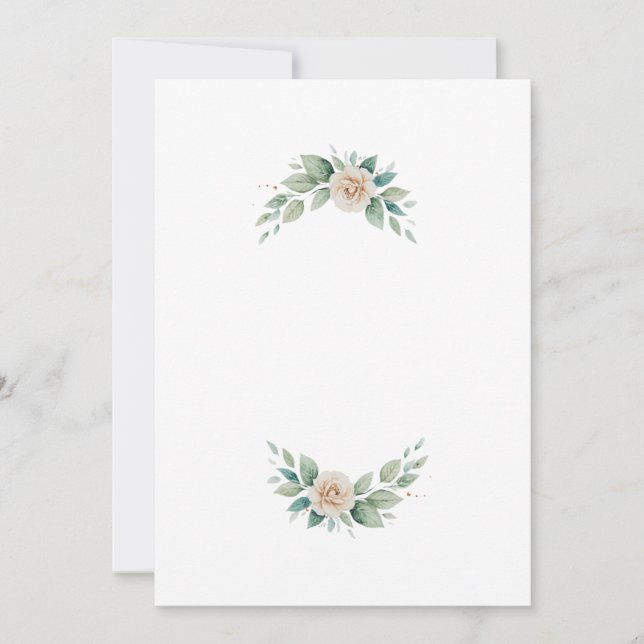 letter flowers  invitation (Front)