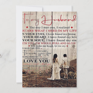 Letter For Him Cool To My Husband Gift Holiday Card