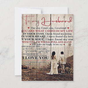 Letter For Him   Cool To My Husband Gift Invitation