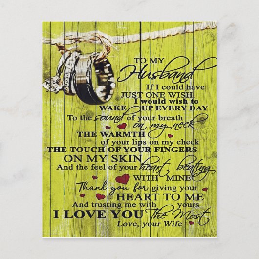 Letter For Husband | Cool Family Decoration (Back)