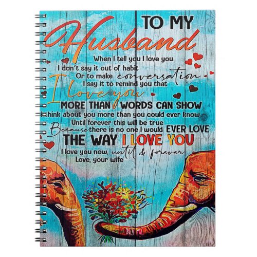 Letter For Husband  Cool Family Decoration Notebook