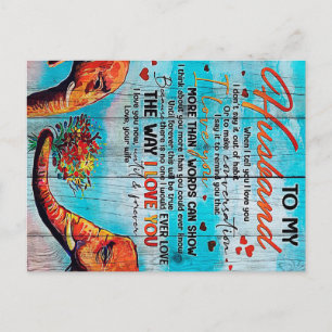 Letter For Husband Cool Family Decoration Postcard