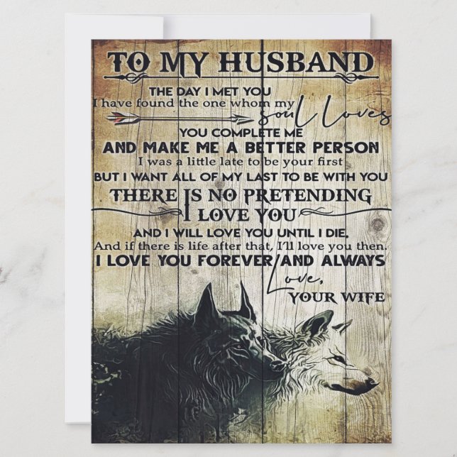 Letter For Husband | Family Decoration | (Front)