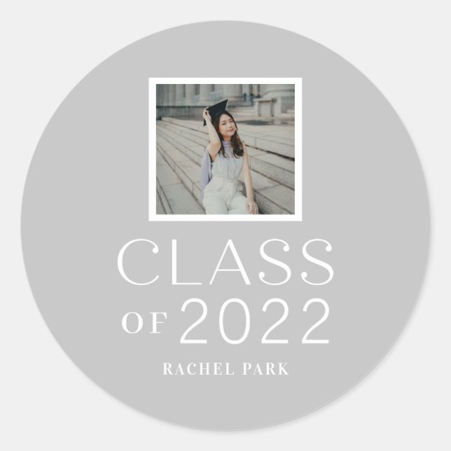 Letter Frame Editable Color Graduation Stickers (Front)