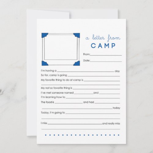 Letter from Camp Stationery Note Card