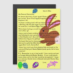Letter from Easter Bunny Yellow