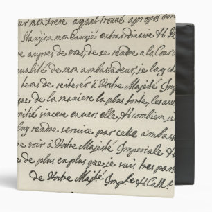 Letter from George I to Charles VI 3 Ring Binder