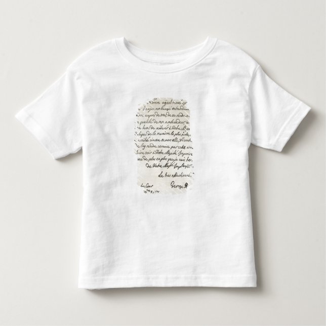 Letter from George I to Charles VI Toddler T-shirt (Front)