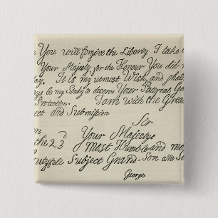 Letter from George III to his grandfather the Button