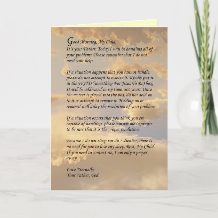 Letter From God Card