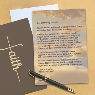 Letter from God Faith Encouragement & Blessings  Card