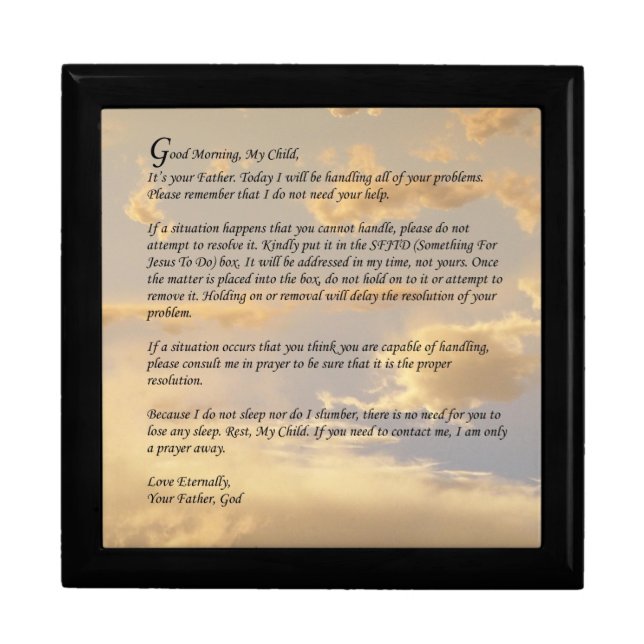 Letter From God Keepsake Box (Front)