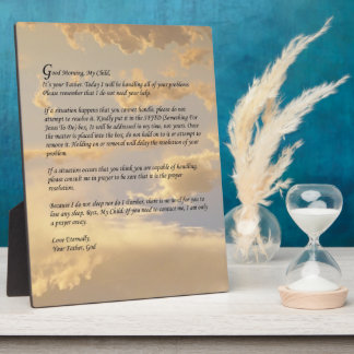Letter From God Plaque