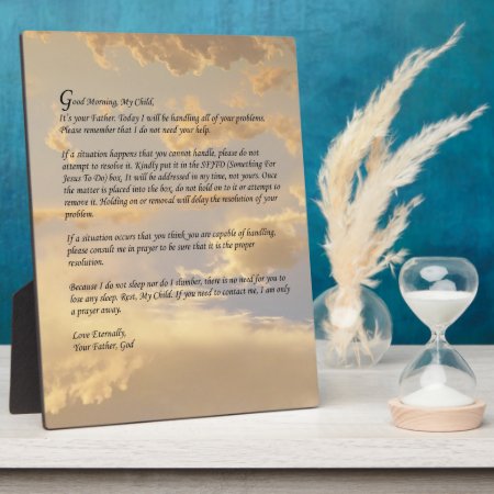 Letter From God Plaque