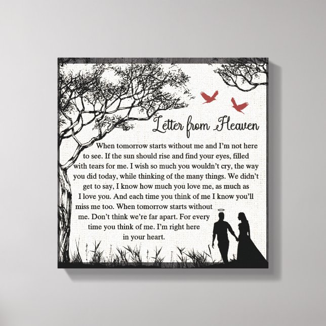 Letter From Heaven Canvas Print (Front)