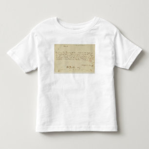 Letter from Mozart to a freemason, January 1786 Toddler T-shirt