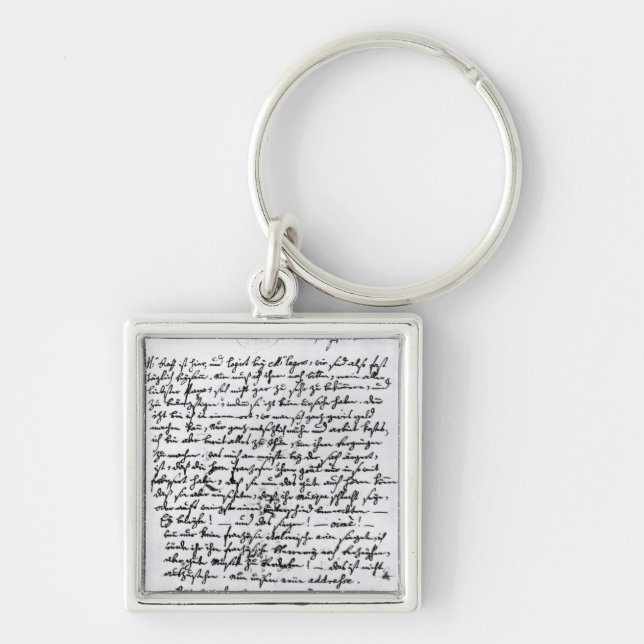 Letter from Mozart to his Father, 5th April Keychain (Front)
