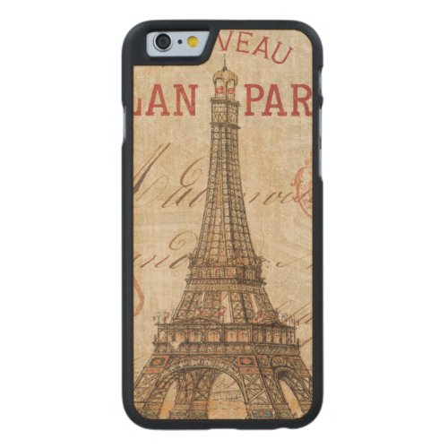 Letter from Paris Carved Maple iPhone 6 Case