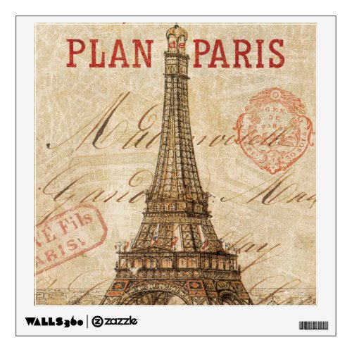 Letter from Paris Wall Sticker