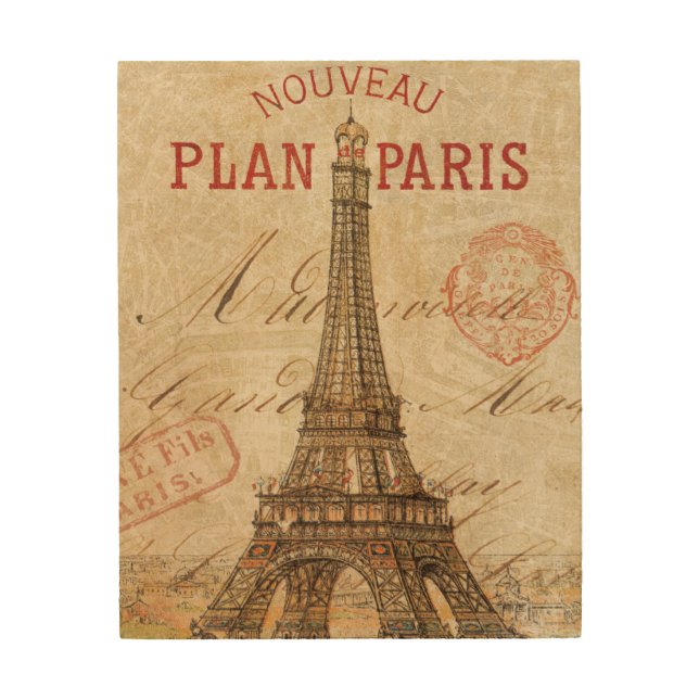 Letter from Paris Wood Wall Decor (Front)