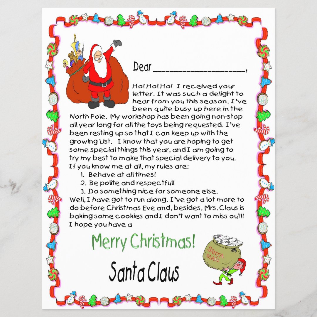 Letter from Santa | Zazzle