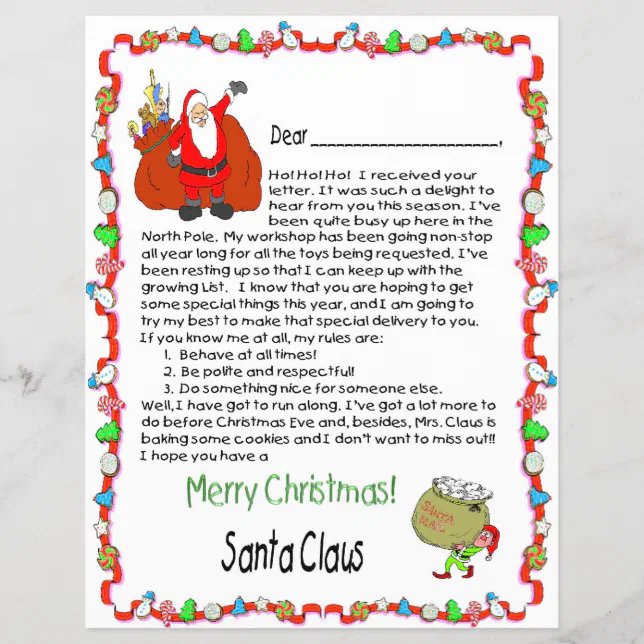 Letter from Santa | Zazzle