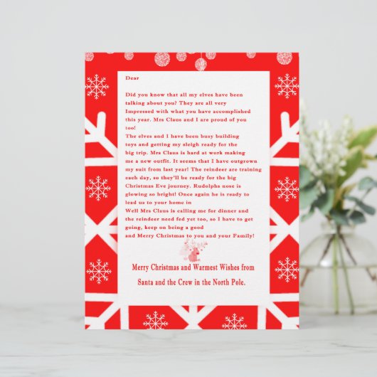 Letter from Santa (Standing Front)