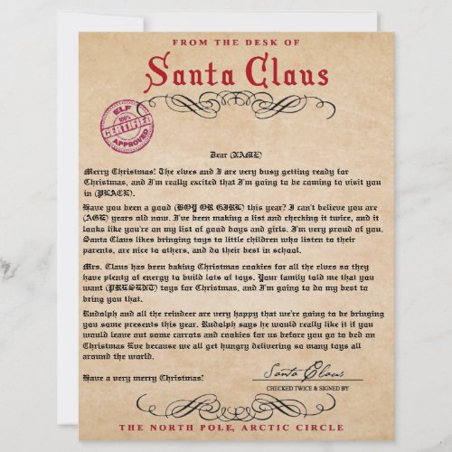 Letter from Santa