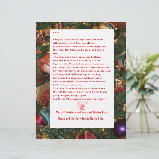 Letter from Santa (Standing Front)