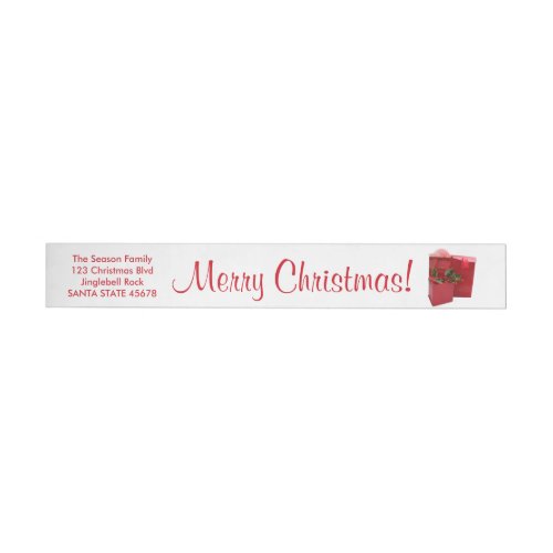 Letter from Santa Christmas Wrap Around Address Label
