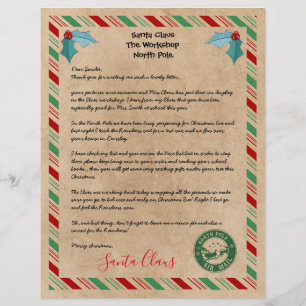 Letter from Santa Claus at the North Pole template Flyer